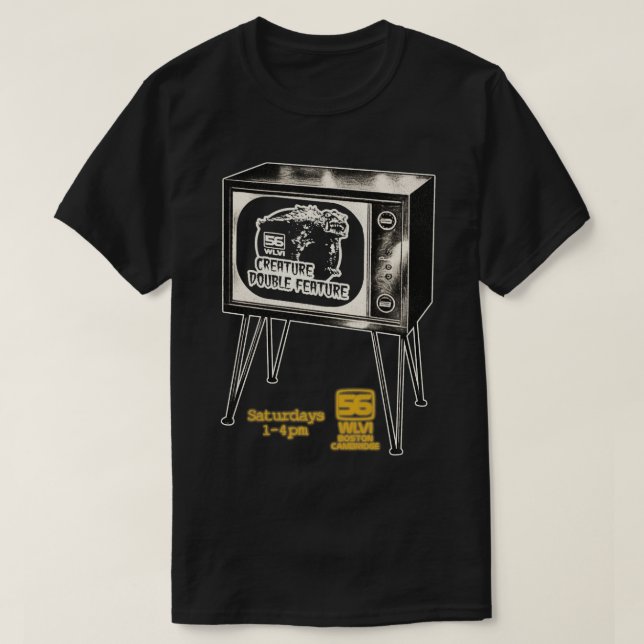 Camiseta Creatura Doble Función TV WLVI 56 Boston (Diseño del anverso)