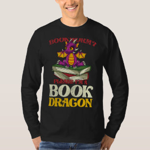 Camiseta Creatura mítica Gusano de libros leyendo Dragón