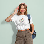 Camiseta Crece tu mente Boho Wildflower y libro<br><div class="desc">Crece tu mente,  flor silvestre Boho y reserva camiseta</div>
