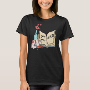 Camiseta Crece tu mente Floral Bookworm Leyendo libro