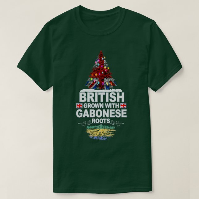 Camiseta Crecen británicos con raíces gabonesas como regalo (Diseño del anverso)