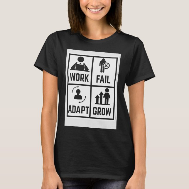 Camiseta Crecer adaptación de error de trabajo (Anverso)