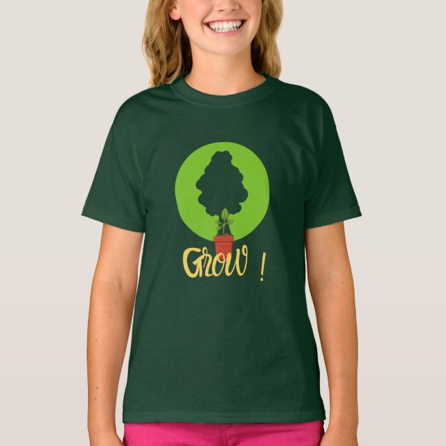 Camiseta ¡Crecer! - Alcanza pronto. (Anverso)