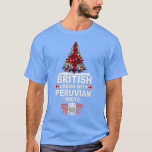 Camiseta Crecer británico con raíces peruanas como regalo p