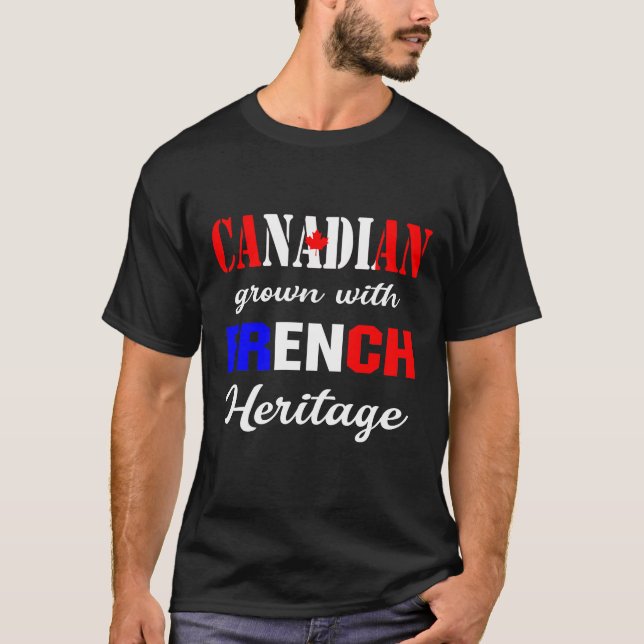 Camiseta Crecer canadiense con patrimonio francés (Anverso)