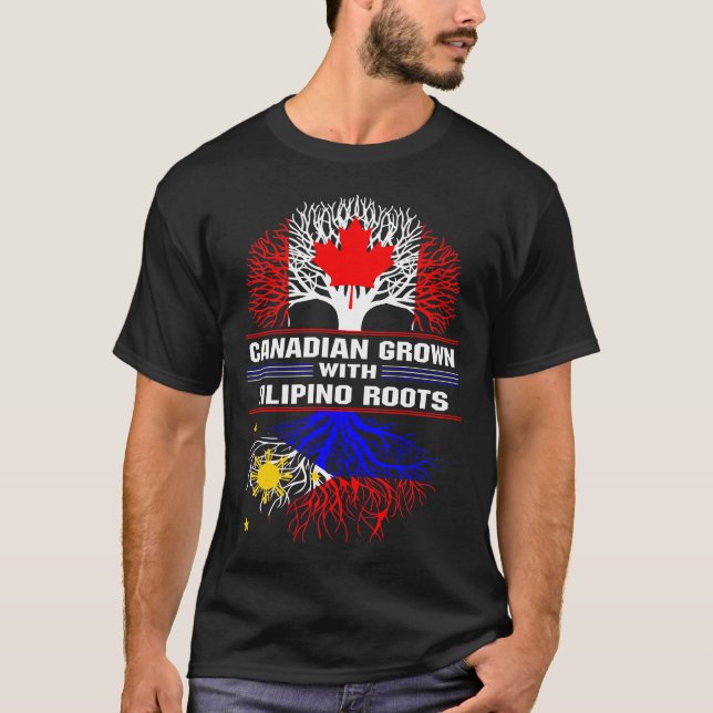 Camiseta Crecer canadiense con raíces filipinas (Anverso)