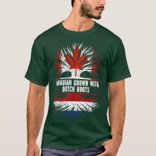 Camiseta Crecer canadiense con raíces holandesas bandera de