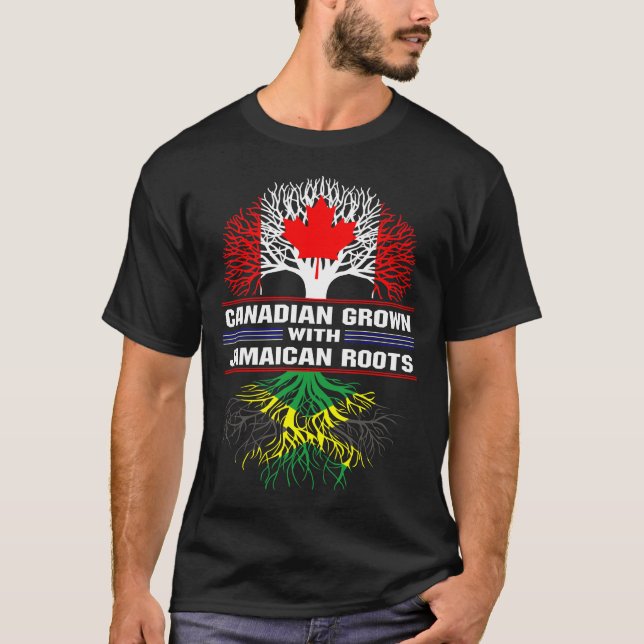 Camiseta Crecer canadiense con raíces jamaiquinas (Anverso)
