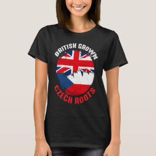 Camiseta Crecer checo británico remueve banderas antiguas p