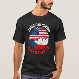 Camiseta Crecer checo estadounidense remueve banderas de co