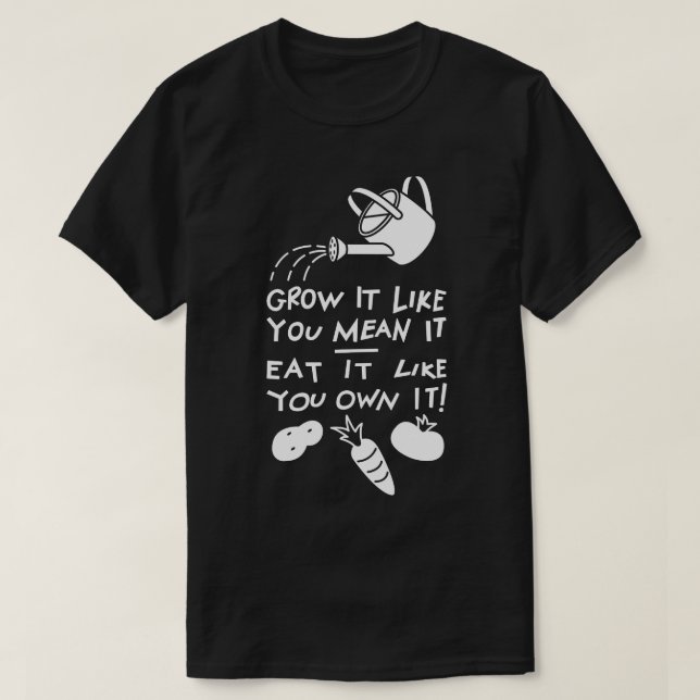 Camiseta ¡Crecer! ¡Cómela! (Diseño del anverso)