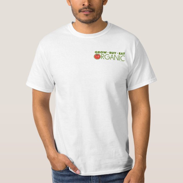 Camiseta Crecer, comprar, comer orgánico (Anverso)