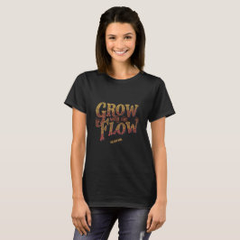 Camiseta Crecer con el Flujo Nombre Personalizado Tipografí