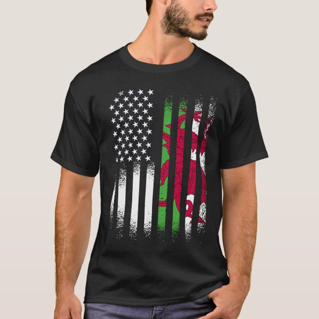 Camiseta Crecer el patriota galés del mes de la herencia es (Anverso)