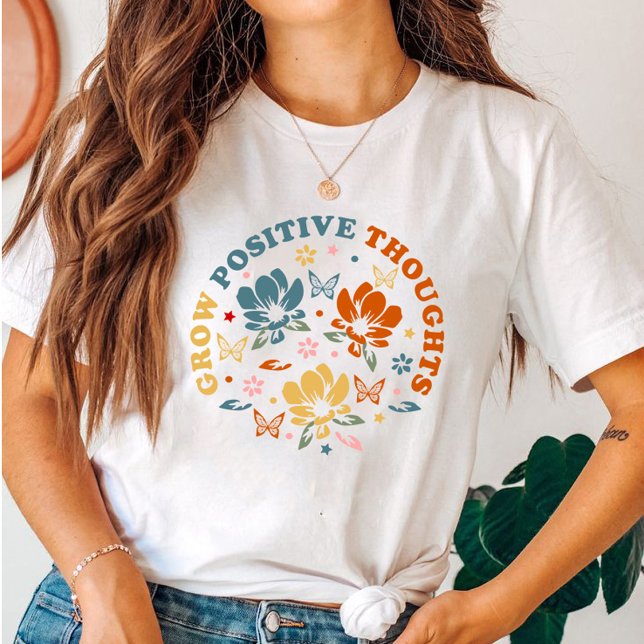 Camiseta Crecer el regalo de pensamientos positivos para el (grow positive thoughts shirt, gift for teacher, teacher shirt,teacher appreciation gifts,teacher )