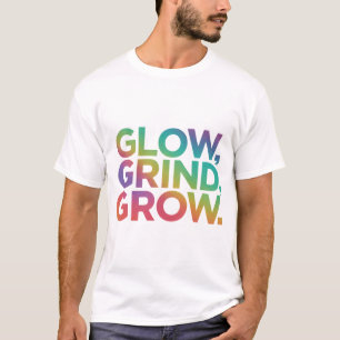 Camiseta Crecer en el fondo de brillo