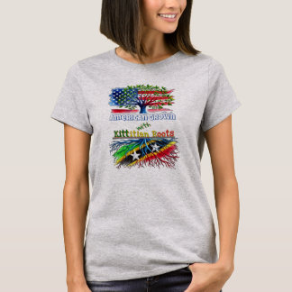 Camiseta Crecer en Estados Unidos - Kittitian Roots Women