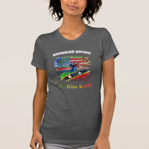Camiseta Crecer en Estados Unidos - Kittitian Roots Women T