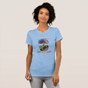 Camiseta Crecer en Estados Unidos - Tee de mujeres kitanas