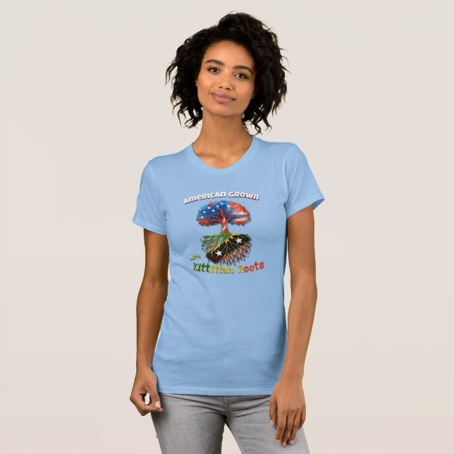 Camiseta Crecer en Estados Unidos - Tee de mujeres kitanas (Anverso completo)