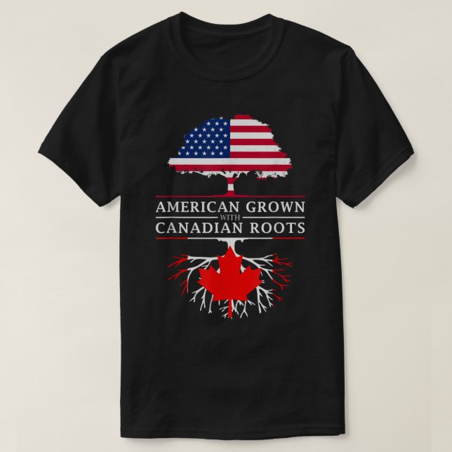 Camiseta Crecer estadounidense con Canadá (Diseño del anverso)