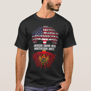 Camiseta Crecer estadounidense con montenegrino alza bander
