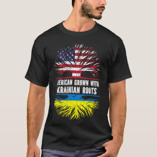 Camiseta Crecer estadounidense con raíces bandera de Estado