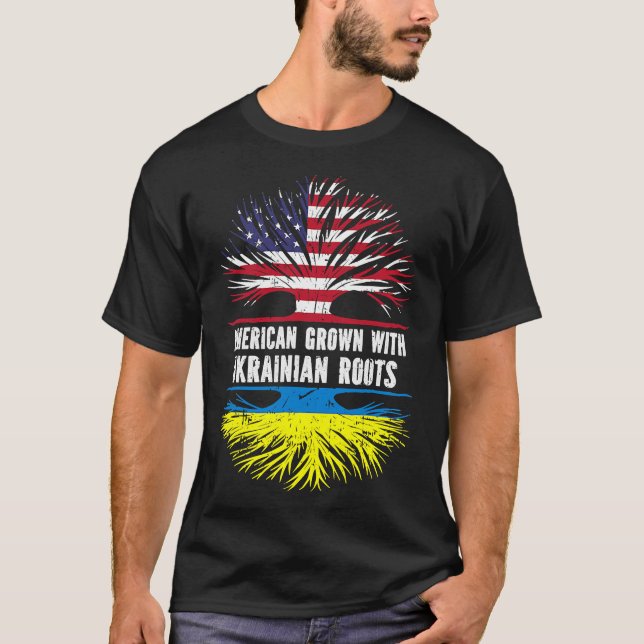Camiseta Crecer estadounidense con raíces bandera de Estado (Anverso)