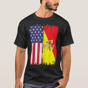 Camiseta Crecer estadounidense con raíces sicilianas Sicili