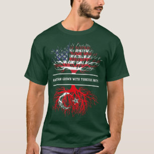 Camiseta Crecer estadounidense con raíces turcas