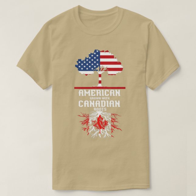 Camiseta Crecer estadounidense en Canadá (Diseño del anverso)