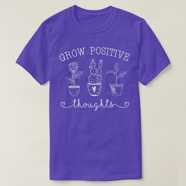 Camiseta Crecer los pensamientos positivos Flores Salud Men (Diseño del anverso)