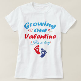 Camiseta Crecer nuestro San Valentín es un nuevo embarazo d