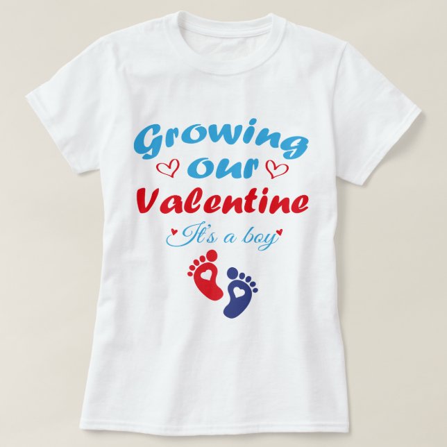 Camiseta Crecer nuestro San Valentín es un nuevo embarazo d (Diseño del anverso)