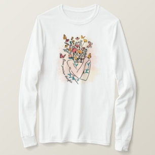 Camiseta Crecer pensamientos positivos. ¡Personalizable