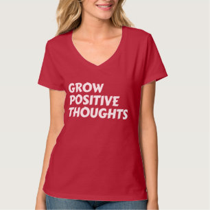 Camiseta crecer pensamientos positivos tipografía inspirado