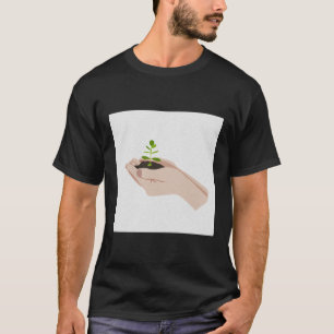 Camiseta Crecer plantas dibujando ecología