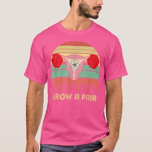 Camiseta Crecer un par de flores ováricas Uterus Femini