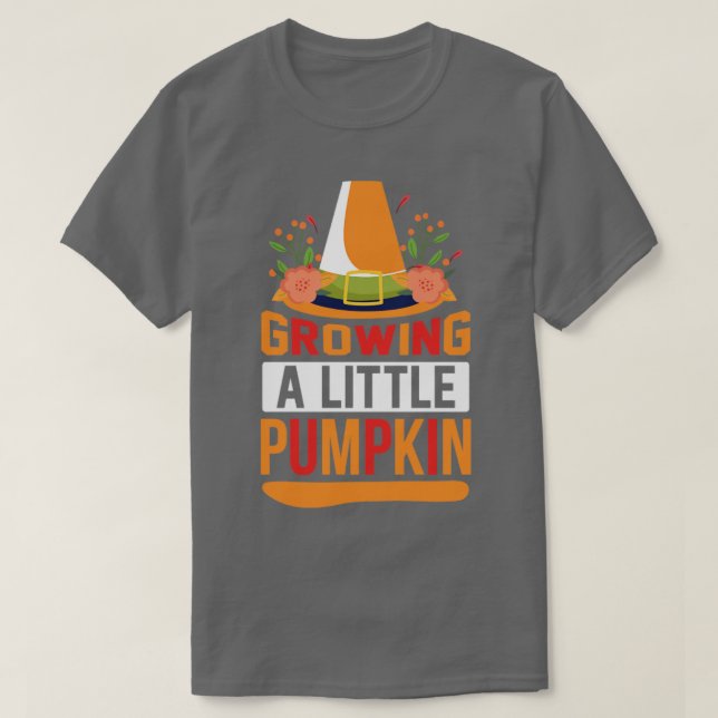 Camiseta Crecer Una Pequeña Calabaza (Diseño del anverso)