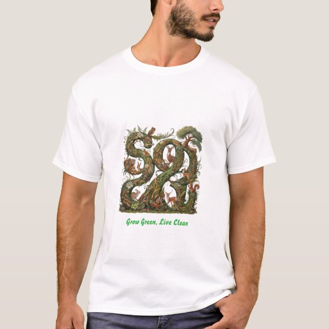 CAMISETA CRECER VERDE EN VIVO LIMPIO (Anverso)