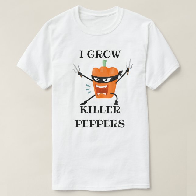 Camiseta Crecí Peppers asesinos (Diseño del anverso)