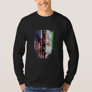 Camiseta Crecido en Estados Unidos con Raíces Iraníes Bande