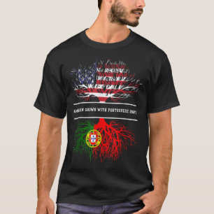 Camiseta Crecido en Estados Unidos con Raíces Portuguesas  