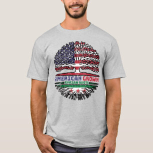 Camiseta Crecido en Estados Unidos con raíces sirias