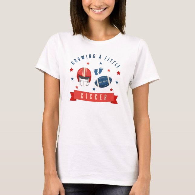 Camiseta Creciendo un poco más rápido, la ducha de bebé fut (Anverso)