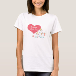 Camiseta Creciendo un unicornio - diseño de maternidad