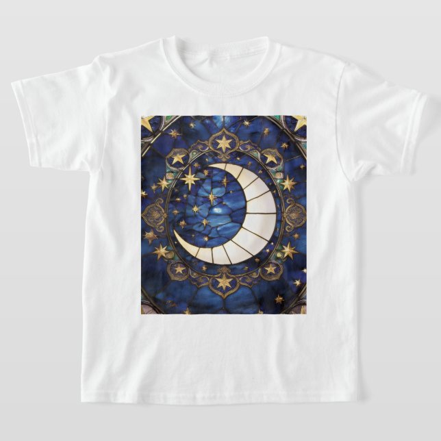 Camiseta Creciente Celestial Vidriera Ornata Luna (Distribución)