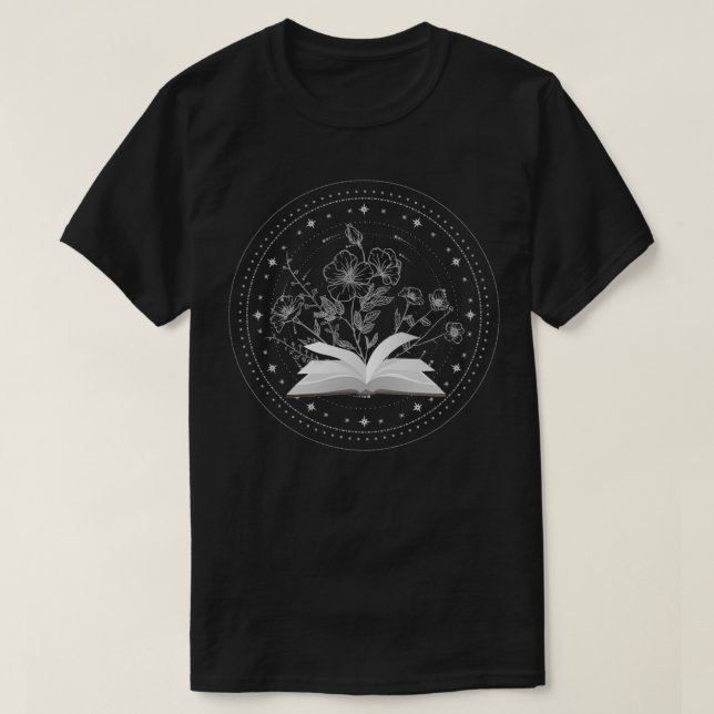 Camiseta crecimiento de las flores del libro (Diseño del anverso)