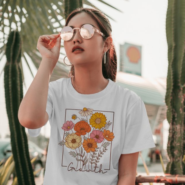 Camiseta Crecimiento de las flores silvestres (Subido por el creador)