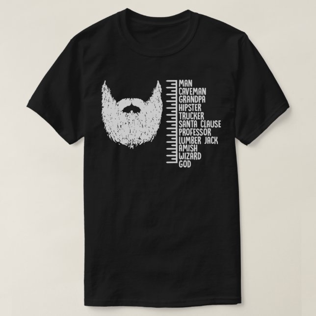 Camiseta Crecimiento divertido de la barba TShirt (Diseño del anverso)
